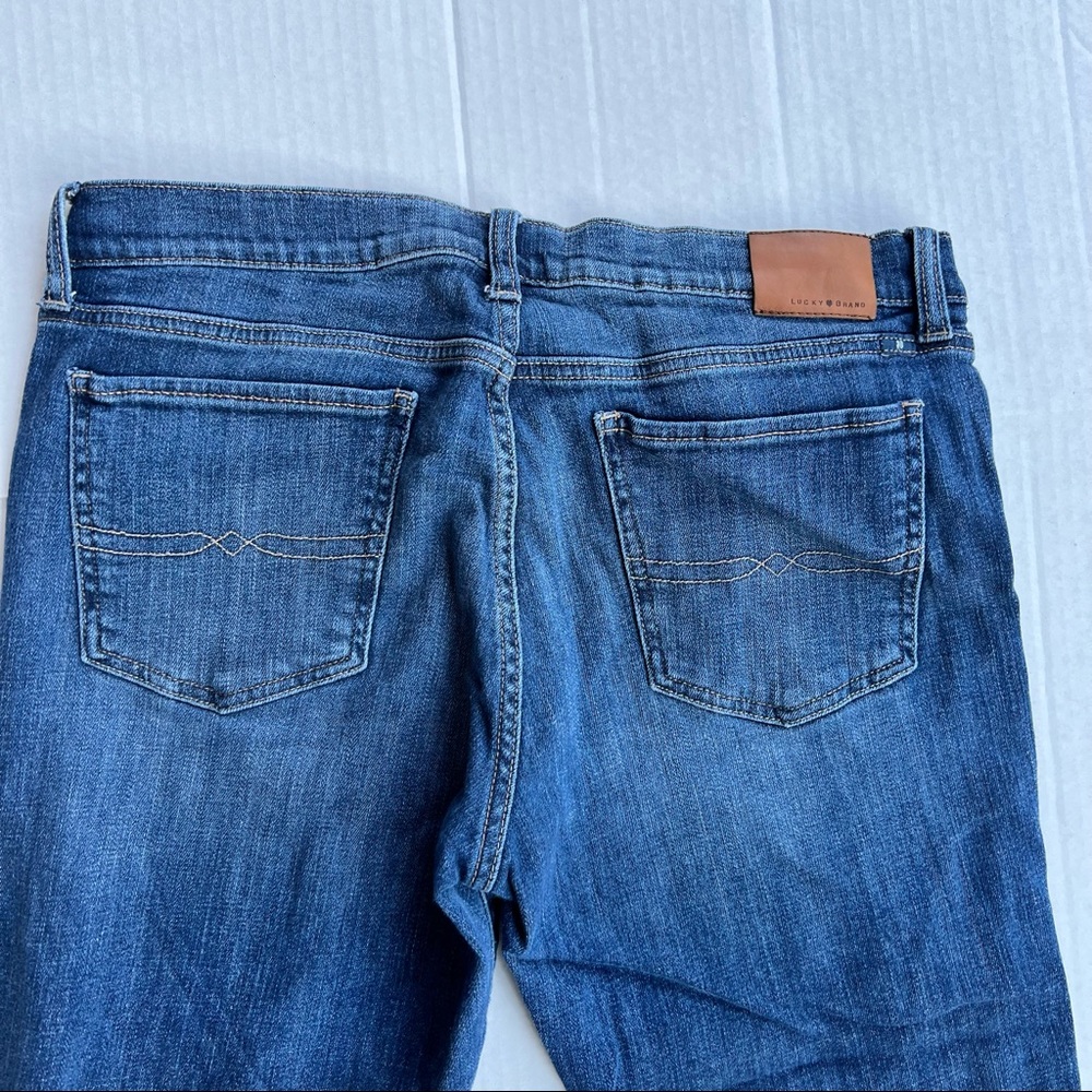 Lucky Brand Jeans Denim Crop Handcrafted Sweet Straight Leg Faded Comfy EUC 14 - Picture 3 of 9